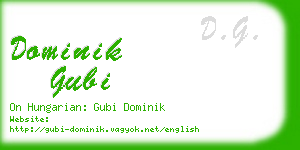 dominik gubi business card